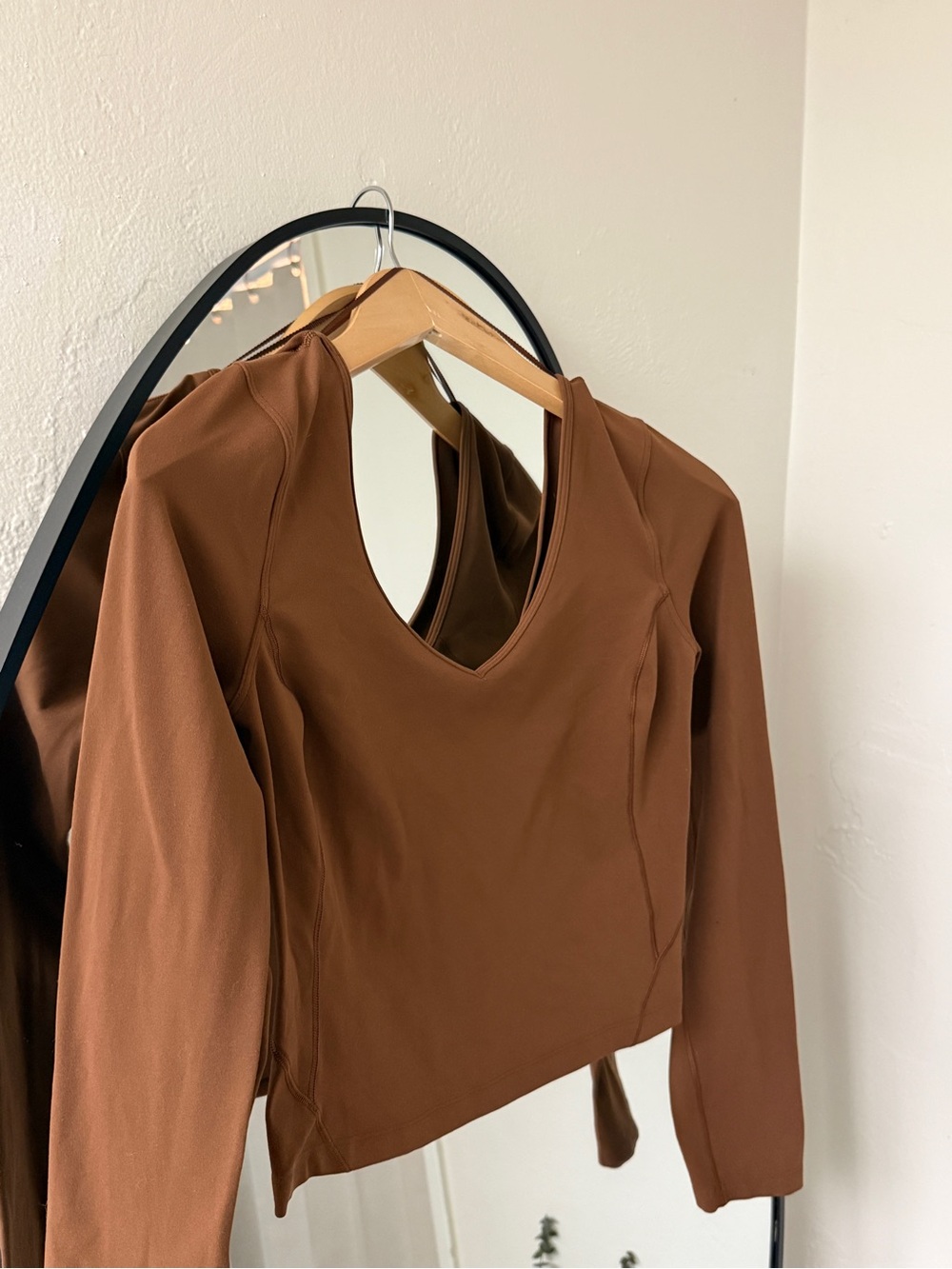 Lululemon Align Java Brown Long Sleeve Cropped Top Shirt - Picture 3 of 5